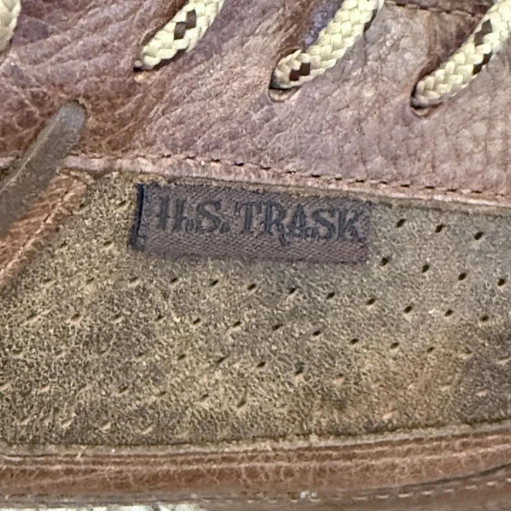 H.S. TRASK Shoes Mens 8.5 M Brown Leather Guide Lace Up Comfort H7002-218 Casual